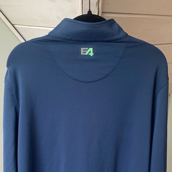Peter Millar Pullover Men’s Medium Blue Wicking Performance Quarter Zip Stretch - Picture 5 of 11